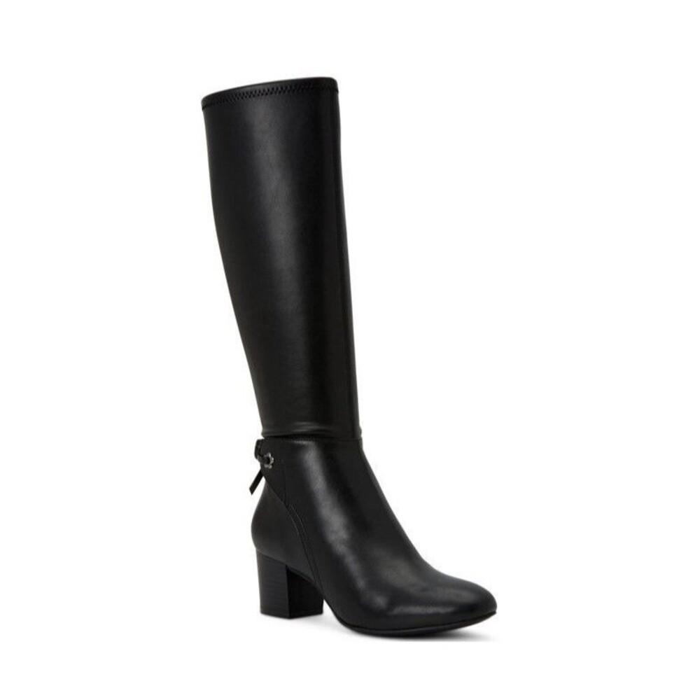 Charter Club Womens 6.5 M WC Black Smooth Zip Up Riding Boots DISPLAY JO4